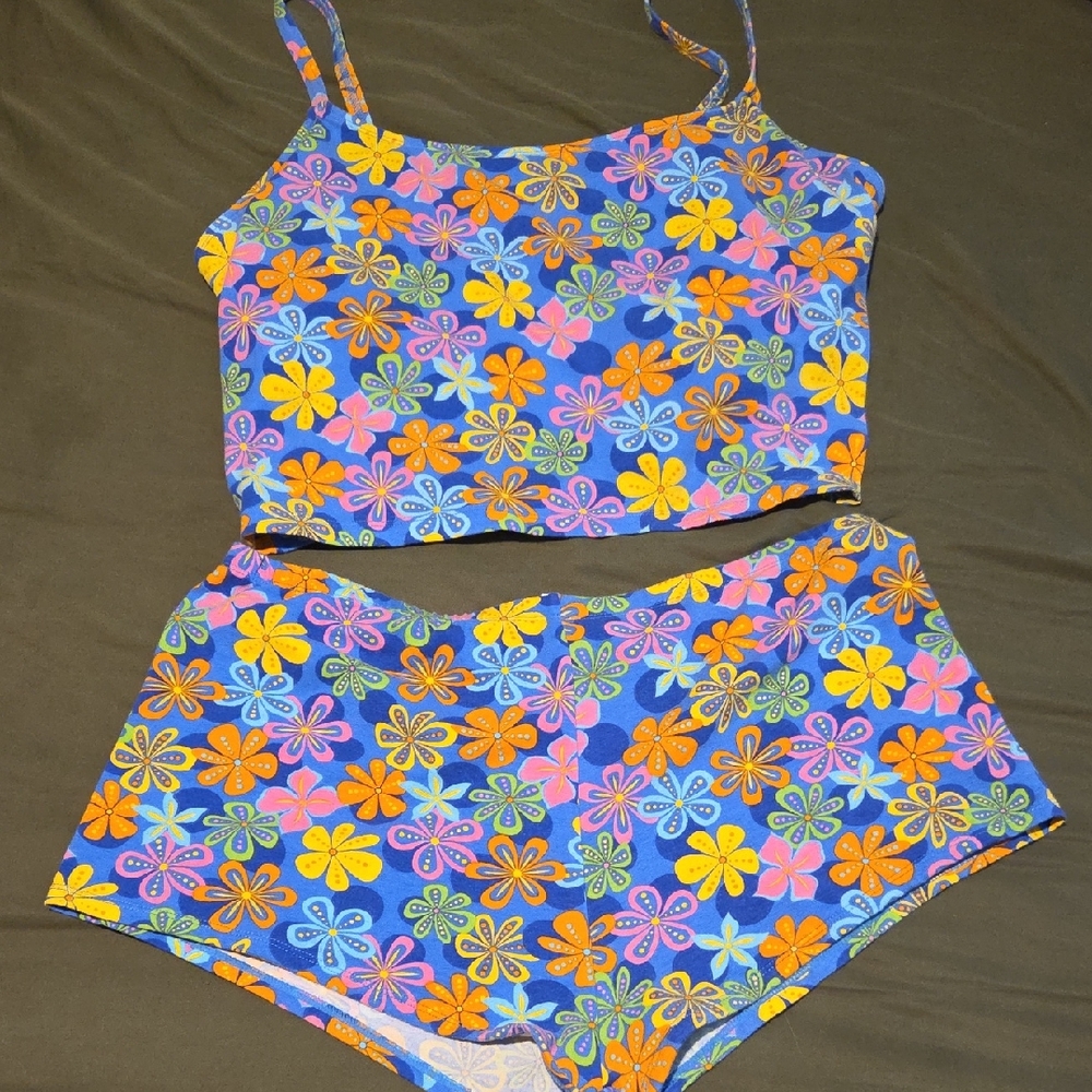 Vintage Sand N Sun Floral Two-Piece Swimsuit
